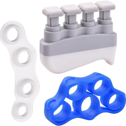 Hand Exerciser Set with Finger Exerciser Finger Spliter Silica Gel Tensioner Fingers Exercise Tools for Wind Instruments Players