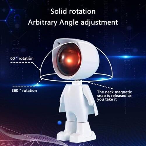 Robot Rainbow Rotatable Led Floor Light USB Charged Sunsets Stand Light Bedroom Atmosphere Floor Lamp Projection Living Room
