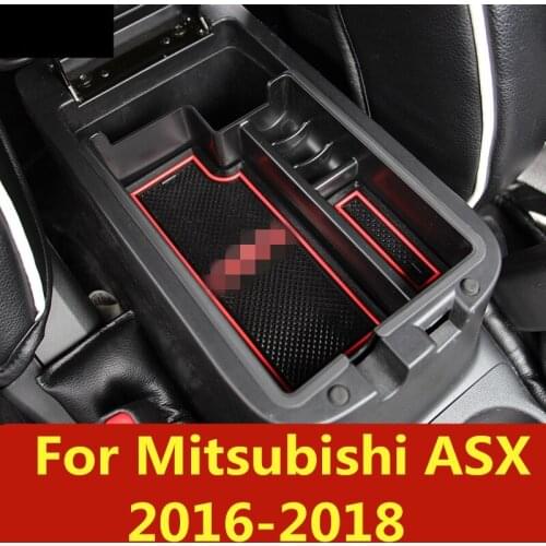 Car armrest box storage box central storage compartment compartment storage box Auto Accessories For Mitsubishi ASX 2016-2018
