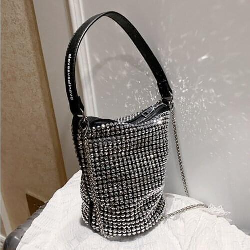 Female Fashion Pu Leather Crossbody Bags For Women 2021 Diamonds Shoulder Messenger Bag Ladie Hand Sling Luxury Handbag Designer