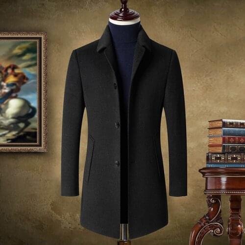 2021 new arrival autumn&winter men jacket high quality wool trench coat men,mens wool coat,plus-size M-XXXL