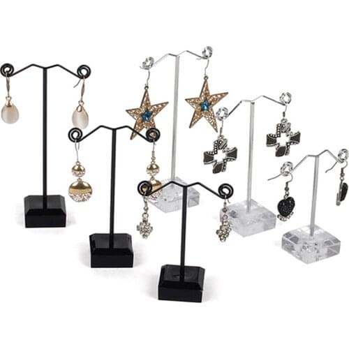 3Pcs Mini Earrings Rack Display Acrylic Earring Ear Studs Jewelry Rack Display Stand Storage Hanger Holder