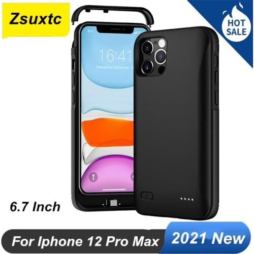2020 Araceli 5000 Mah For iphone 12 Pro Max Battery Case For iphone 12 Pro Max Battery Case 6.7 Inch Charger Cover Power Bank