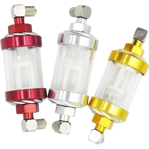 Hydraulic Oil Filter CNC Metal Transparent For 1/12 RC Hydraulic Excavator Bulldozer Loader DIY Upgrade Car Parts