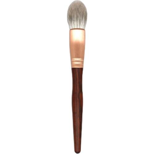 H11 Professional Handmade Makeup Brush Soft Blue Fox Goat Hair Tapered Highlighter Brush Redwood Handle Make Up Brushes