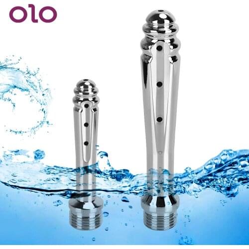 OLO Vaginal Wash Sex Tools for Couples 7 Holes Side Opening Anal Enema Cleaning Shower Metal Colonic Douche Nozzle