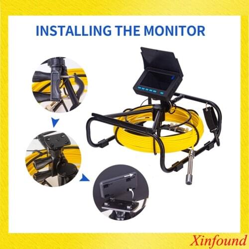 Waterproof IP68 HD 4.3" Industrial Pipe Inspection Camera System for Android and IOS,17mm Drain Sewer Pumbing Endoscope