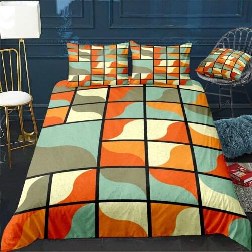 Abstract Geometric Pattern Bedding Set For Bedroom Soft Bedspreads For Double Bed Home Duvet Cover Quality Quilt Cover