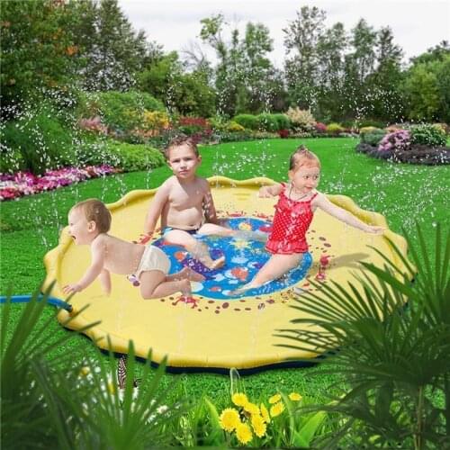 New Style 170*170cm Water Spray Pad Children Outdoor Toy Dolphin Cushion Shark Fountain Rainbow Swimming Pool Bath Toys
