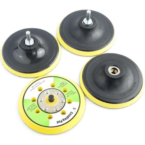 M14 M8 M10 Backing Pad Car Polisher Bonnet Dia 5 inch Angle Grinder Wheel Sander Paper Disc Auto Polishing Machine Thread Tools