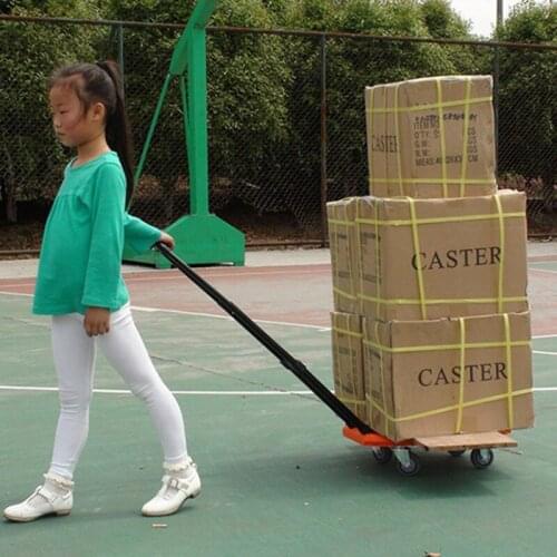 Folding portable flat six-wheels carrying tractor high load-bearing wearable shopping trolley multi-functional luggage cart