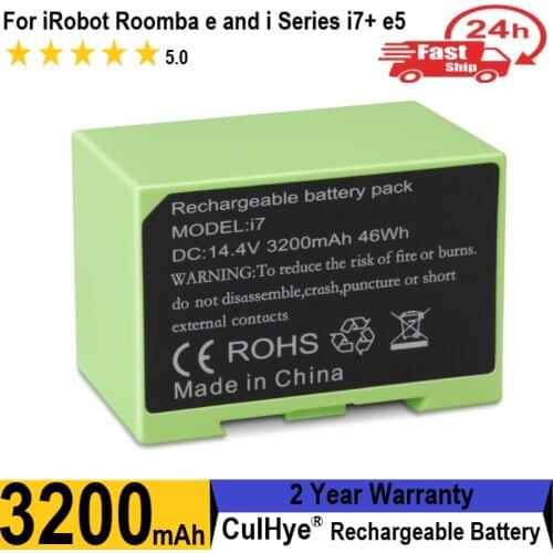 Culhye 3200mAh i7 Battery Replacement for iRobot Roomba e and i Series i7+ e5 7150 7550 i3 3150 i3+ 3550 i4 4150 i4+ 4624864