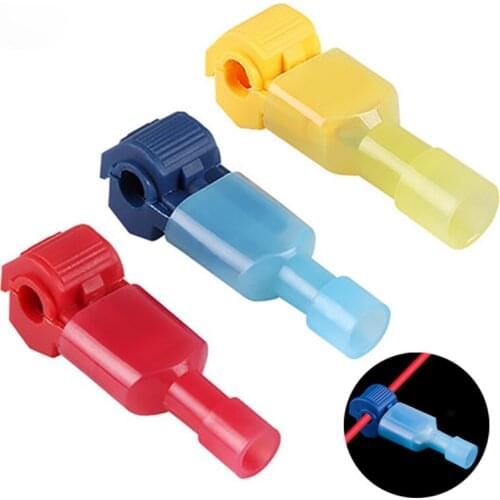 T Tap Type Electrical Connector Fast Wire Terminal Connectors Splice and Insulated Male Female Terminals for Car Connecting Line