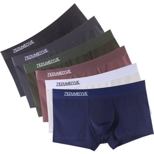 4pcs Male Panties Mens Underwear Boxers Breathable Man Boxer Solid half transparent Underpants Comfortable Brand Shorts 00119