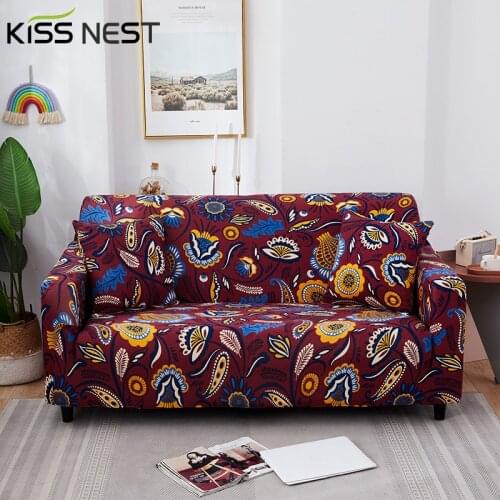 All-Inclusive Elastic Printing Covers For Sofas With Rest Arm 1 2 3 4 Seater, Corner Sofa For Living Room,L Shape Need 2 Piece
