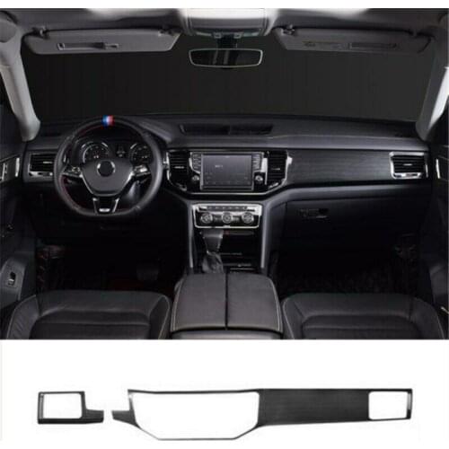 Interior Center Console Stripe Decorative Trim For VW Teramont Atlas 2017-2019 car modification