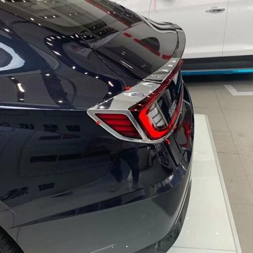For Hyundai Sonata DN8 2020 2021 ABS Chrome Rear Tail Lights Lamp Eyebrow Eyelid Strip Cover Trim Exterior Refit Kit Accessories