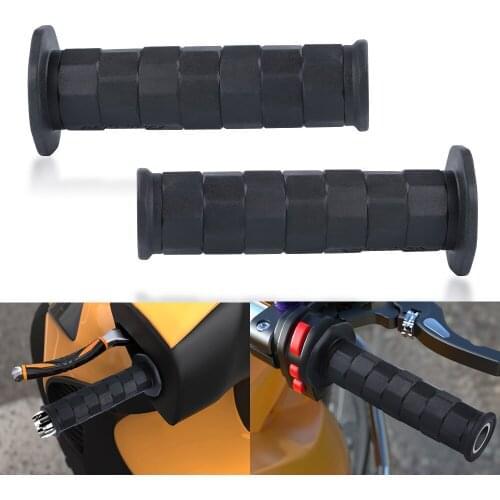 1pair 22MM Moto Hand Grips Anti-Slip Rubber Handlebar Universal Motorcycle Scooter Dirt Bike cafe racer For Honda For Kawasaki