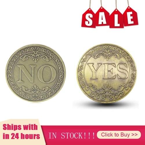 1Pc Creative Alloy Coin Collectible Great Gift Yes Or No Decision Coin Art Collection YES NO Letter Commemorative Coin Souvenir