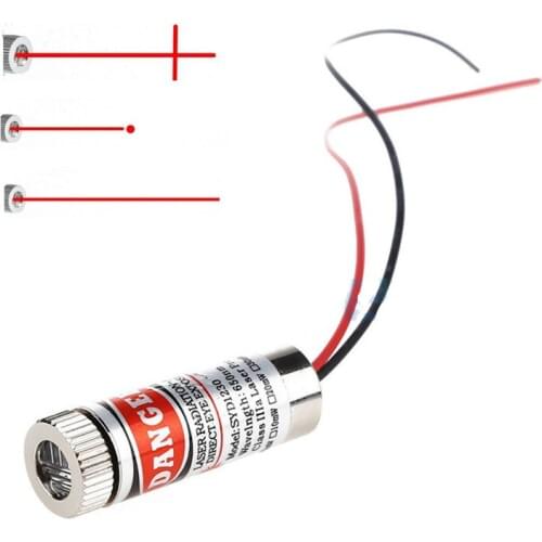 1pc Mini Laser tube Red Point / Line / Cross Adjustable Beam 650nm 5mW Infrared line detector locator Industrial measuring tool