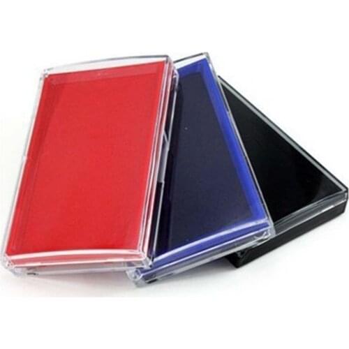 1pcs Oil base Red blue black one color stamp pad carimbos ink pad for stamp inkpad office material school supplies
