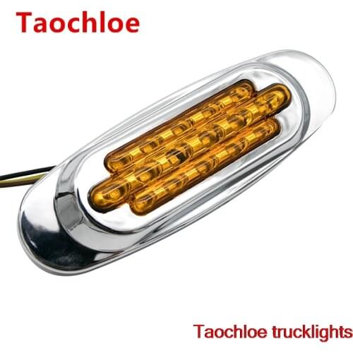 10X amber 24v Sealed led Truck trailer Bus Side Marker Clearance Lamp Lights 165*55mm Rear lamp warning light external lights