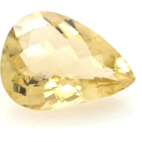 18.79ct Citrine Pear Cut with Chessboard