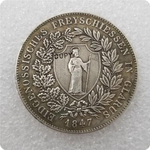 1847 Switzerland 40 Batzen Shooting Festival COPY commemorative coins-replica coins medal coins collectibles