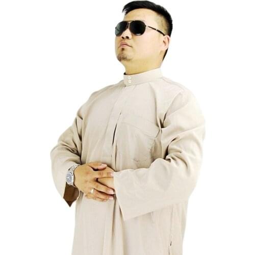 2021 Caftan Marocain Muslim Men Abaya Saudi Arabia Stand Collar Islamic Clothing Qamis Homme Robe Musulmane Longue Ropa Hombre
