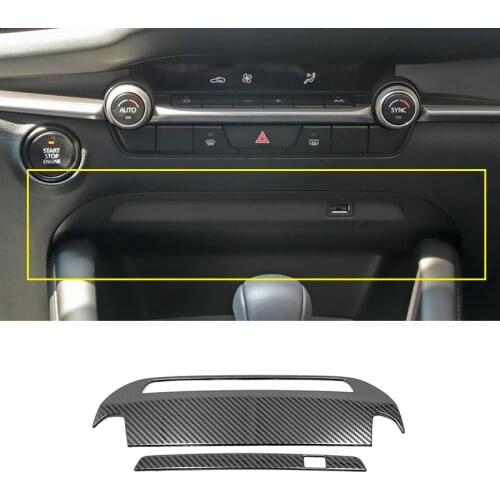 Stainless Steel Accessories Car Front Charging USB Interface Frame Cover Trim Sticker Car Styling for Mazda 3 Axela 2019 2020