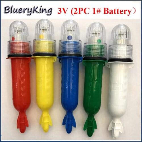 BlueKim 25cm 3.0V Various Colors Fishing Net Signal Light Attract Fishing Net Lamp Camping Outdoor Light Fishing Float Light
