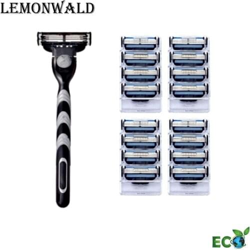 Mens 3Layers Classical Stainless Shaver Safety Steel Smooth Razor Blades Men Manual Shaver Razors Machine for Shaving