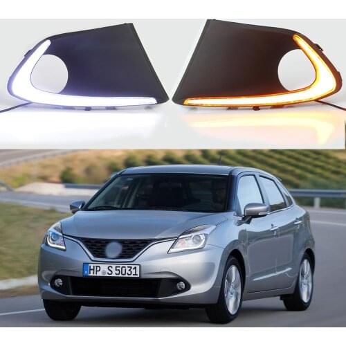 For Suzuki Baleno 2016 2017 2018 LED DRL Daytime Running Light Fog Lamp w Turn Signal