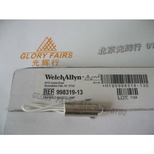 Welch Allyn REF 998319-13 5V 10.4W finished based lamp,optical test instrument lighing halogen bulb with wire leads,WelchAllyn