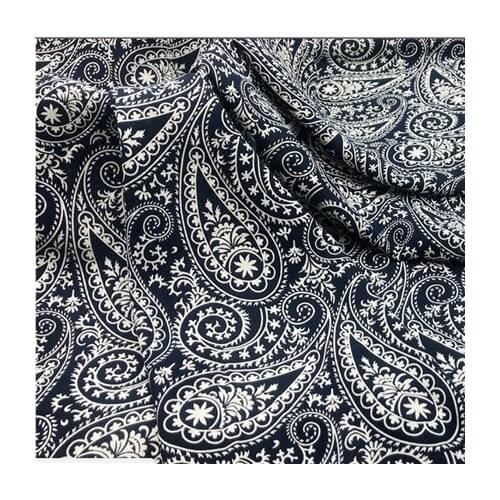 Cotton cashew flower printed fabric for mens and womens pajamas