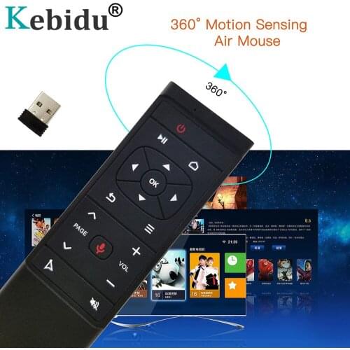 Kebidu MT12 Voice Air Mouse With Gyroscope Microphone USB 2.4GHz Wireless IR Remote Control For Android TV Box H96 X96