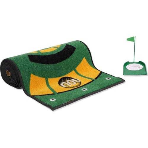 Golfs' Putting Mat with Non-Slip Rubber Bottom Portable Long Lasting Lightweight Easy to Store for Outdoor ASD88