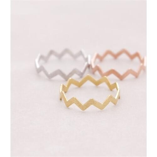 Fashion filled zig zag band thumb rings -color rings for women and color
