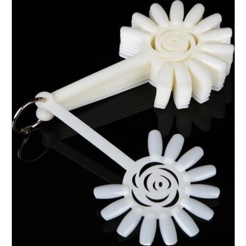 Wholesale 20pcs latest Fan Shaped Nail Art paint display Color Chart excellent nail salon Sun Flower polish color show rack Tool