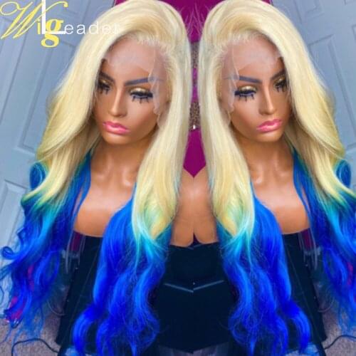 Ombre Blonde Human Hair Lace Front Wigs Preplucked Ombre Lace Frontal Wig Loose Wave Lace Frontal Wigs Glueless Full Lace Wigs