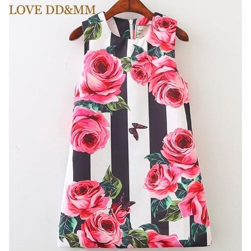 LOVE DD&MM Girls Dresses 2021 New Childrens Clothing Lovely Girl Fruit Flower Dress Childrens Fashion Comfortable Clothes