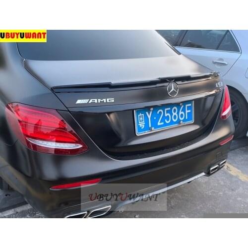 For Mercedes Benz W213 E200 E300 E43 E63 2015-2019 ABS Primer Exterior Rear Spoiler Tail Trunk Boot Wing Decoration Car Styling