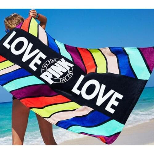 European and American style simple trend towel adult cotton beach towel