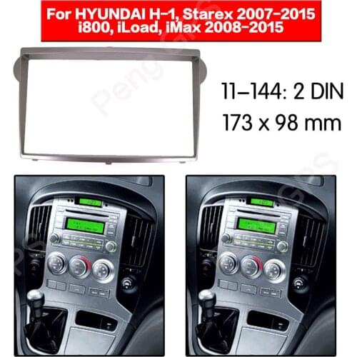 2 Din Car Radio Frame Install Dash Bezel Trim Kit for HYUNDAI H-1 STAREX 2007-2015 i800 iLoad iMAX 2008-2015 Durable Plastic