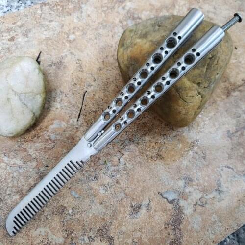 Folding All steel Condor comb butterfly swing knife 3cr13mov blade training outdoor Camping kitchen knife self-defense tools