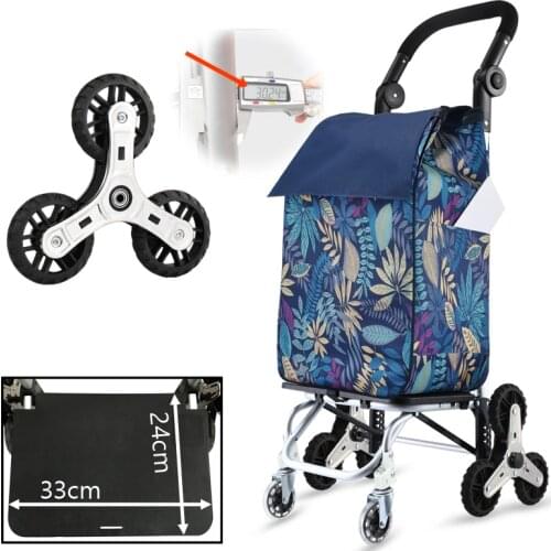 Trolley cart on Wheels Woman Market shopping cart Foldable shopping basket elderly Stairs Trailer cart handbags shopping bags