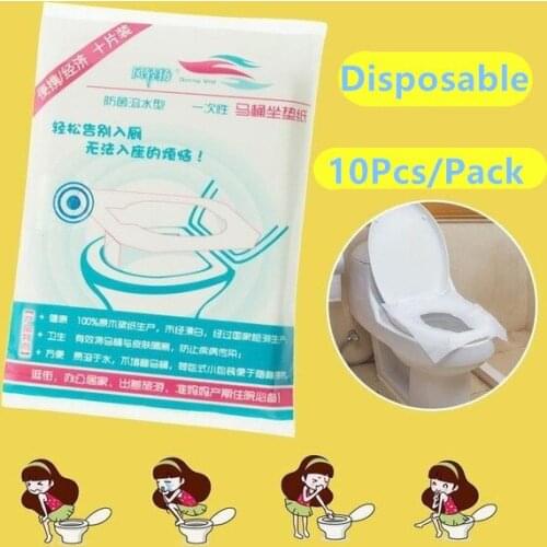 Universal Toilet Seat Cover Sticker Toilet Disposable Waterproof Toilet Paper Pad Antibacterial Maternal Bathroom