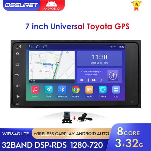 Android10 2din Universal Car Multimedia Player Car Radio Player Stereo for Toyota VIOS CROWN CAMRY HIACE PREVIA COROLLA RAV4