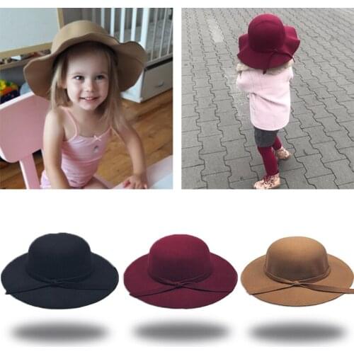 Spring Summer Kids Boys Girls Hat Vintage Wide Brim Mom Kids Cap Bowknot Children Beach Sun Visors Caps Photography Props