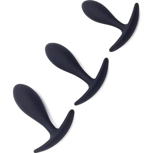 Waterproof Achol Soft Medical Silicone Beaded Trainer Anal plug G-spot Stimulation Beginner Starter Set Toys For Women Men